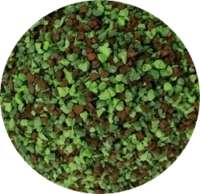 granules de caoutchouc de couleur marron vert de remplissage