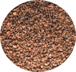 gazon synthétique organique granulé de remplissage brun