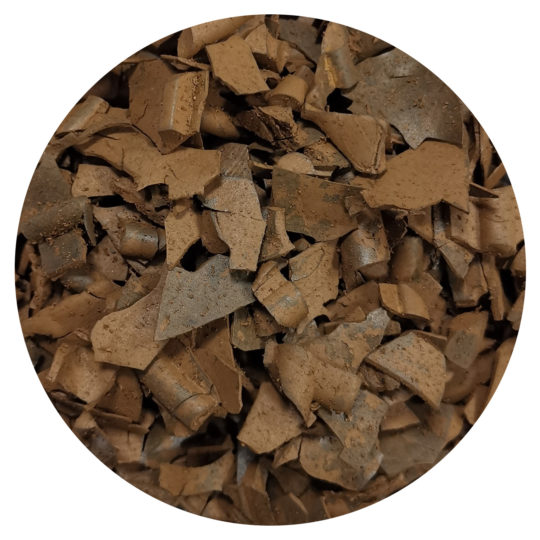 Brown bark rubber mulch