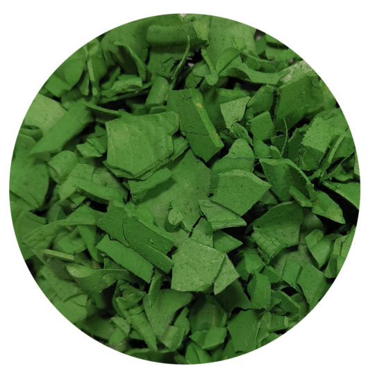 green rubber mulch