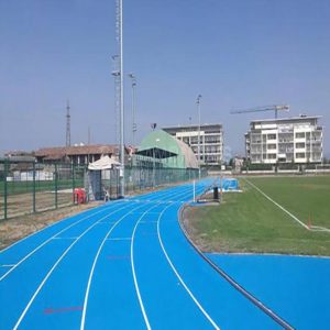 pista atletica blue con granuli runner blue