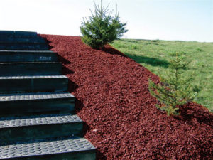 red bark rubber mulch