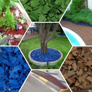 range bark rubber mulch for garden